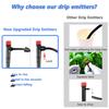 Drip Irrigation Emitters Adjustable with Stake for 1/4" Drip Irrigation Tubing Irrigation Drippers for Garden Watering System