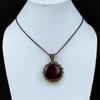 Red Flash Labradorite Gemstone Copper Wire Wrap Pendant Jewelry Gift For Love