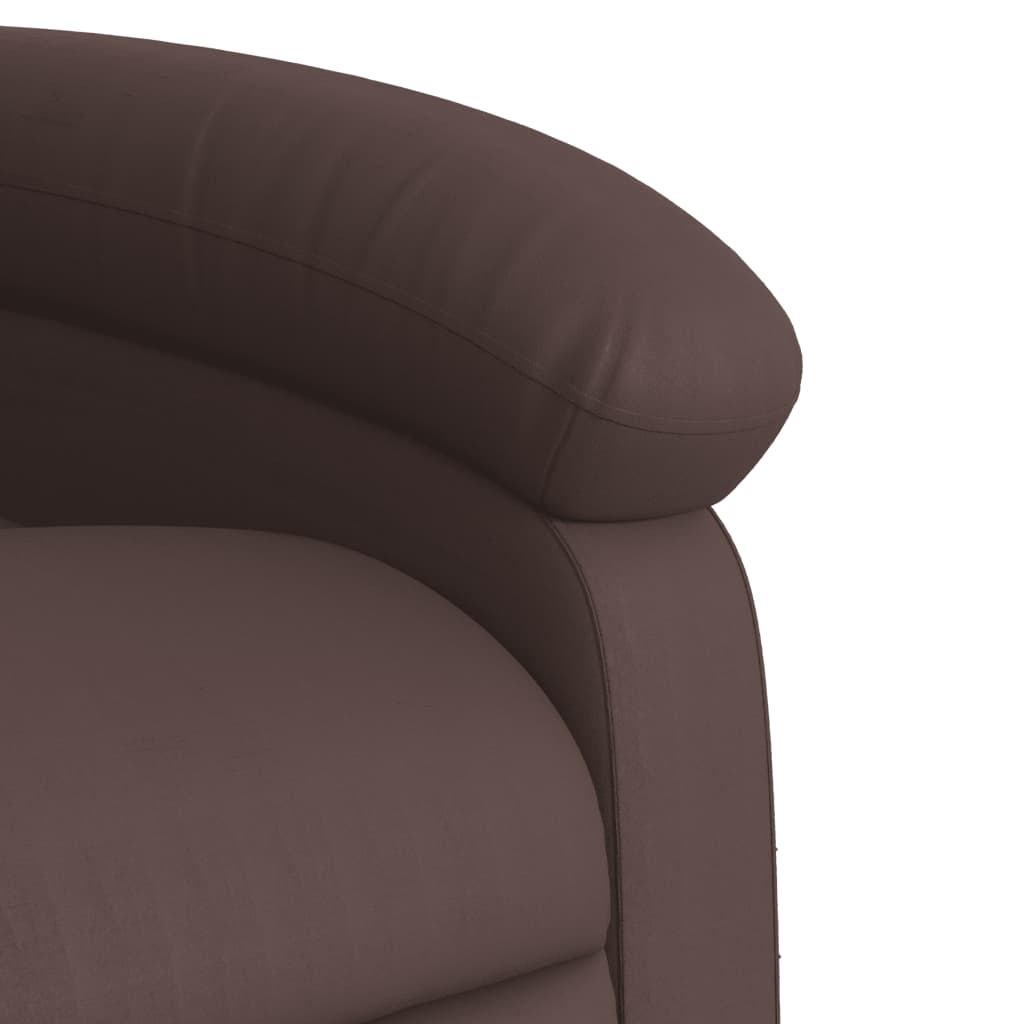 Electric Massage Chair Brown Faux Leather