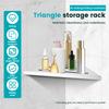 Wall Mount Shower Corner Shelf No-drill 304 Stainless Steel Corner Shampoo Body Wash Storage Organizer for Bathroom Glass Shelf