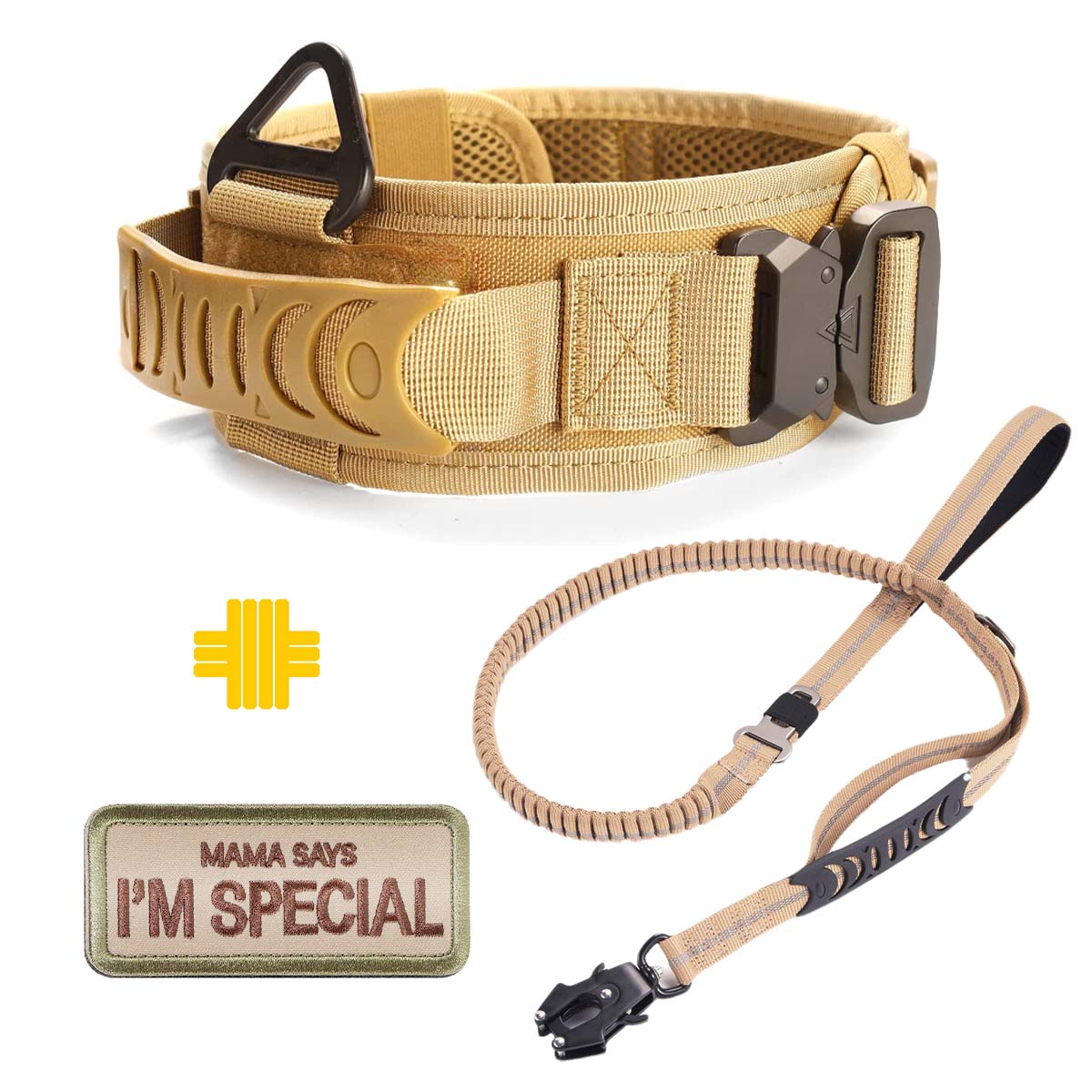 Klassisches verstellbares Hundehalsband, Reflektierendes Trainings-Militär-Hundehalsband, Strapazierfähiges taktisches Hundehalsband aus Nylon, Deutscher Schäferhund