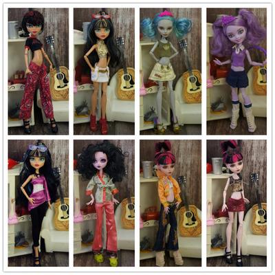 Doll Queens Quality Dress Monstering High Doll Clothing Set Soft Girl Toys DIY Dress Up Wear Handmade Clothes Outfit TUTU Dress