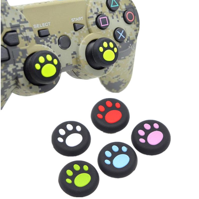 Cat Paw Silicone Caps Thumbstick Grips Joystick Cover Protect Thumb Stick Case for PlayStation 4 PS4 PS5 Xbox One 360 Controller
