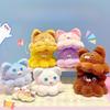 Jinnew Flippable Octopus Cat Plush Keychain With Cartoon Style For Gift Kids