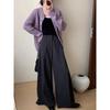 Kumikumi Idle Style High Waist Casual Pants Suit Pants Women Autumn High Waist Drooping High Waist Loose Pants Mop Pants
