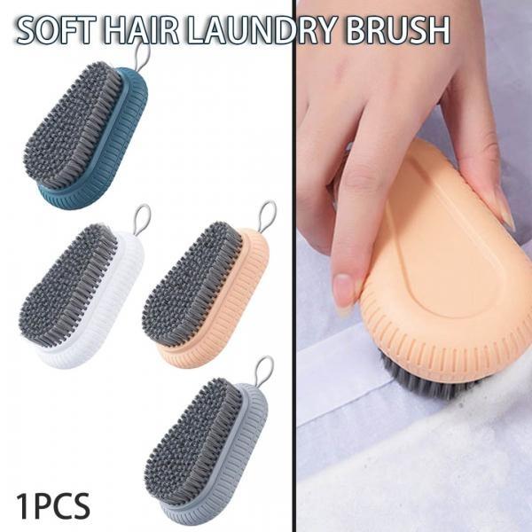Handle Laundry Brush Plastic Brush Home Soft Bristle Brush Hangable Laundry Brush