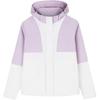 X China National Geography Color Block Zipper Hooded Casual Windbreaker Women Outerwear Paper-White Wisteria-Purple 162446602N-7