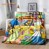 The S-Simpsons Cartoon Plush Blanket,Flannel Blanket Kids Throw Blanket for Living Room Bedroom Bed Sofa Hiking Leisure Napping