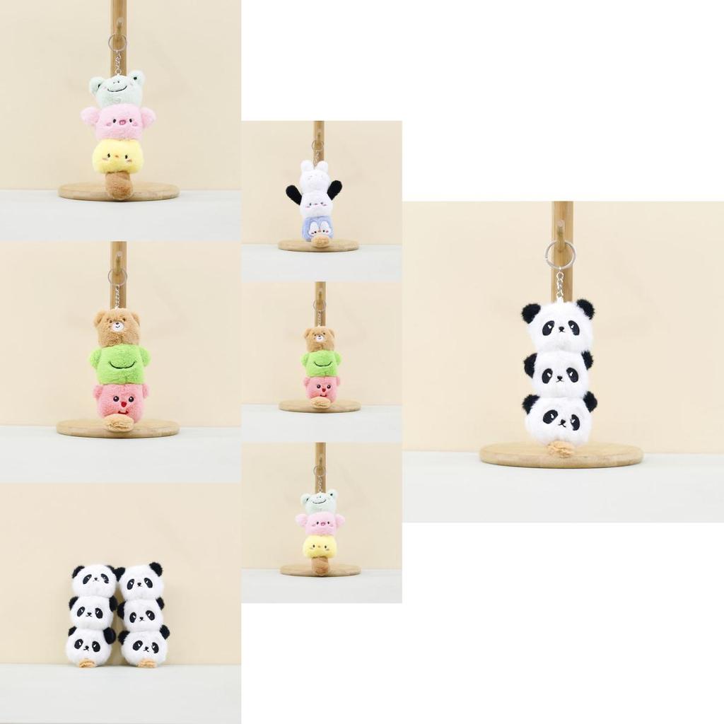 Păpușă de Pluș Animal Desene Animate Drăguț Panda Breloc Accesoriu Pentru Genți și Chei