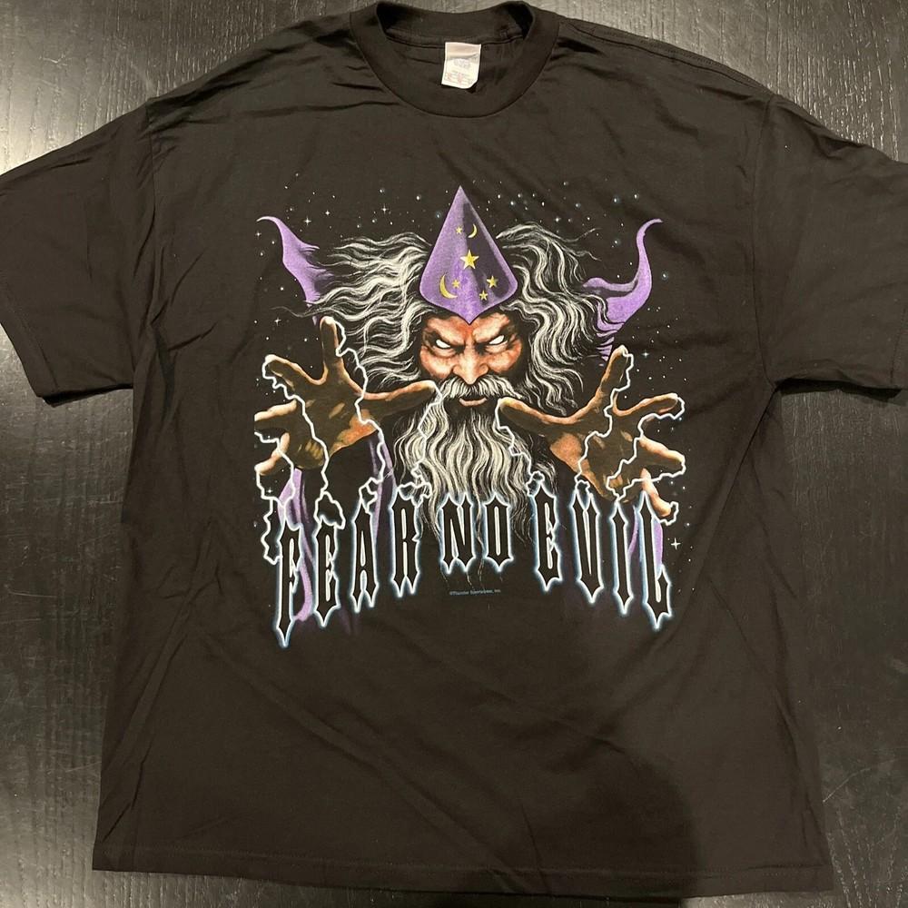 Vintage American Thunder “Fear No Evil” Wizard Sportswear T-Shirt Unisex T-Shirt XXXL
