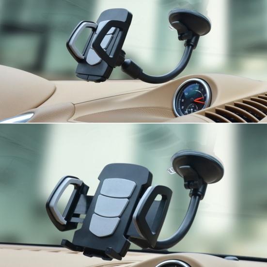 Universal Car Windshield Phone Holder Long Arm Stand Bracket with Suction Cup