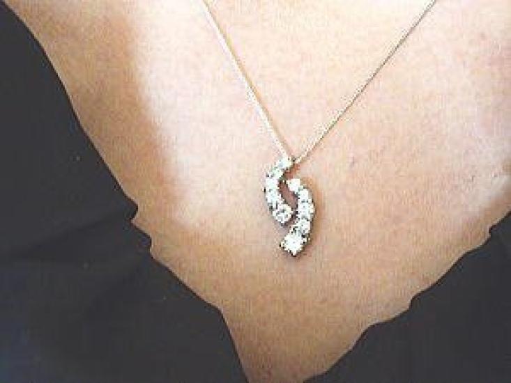 pt900 Sweet Ten Diamond Pendant Necklace SI Class Natural Diamond Wrapping [Lugejewelry] 0.5ct [Color F-D / Clarity Equivalent] [Gift Available]