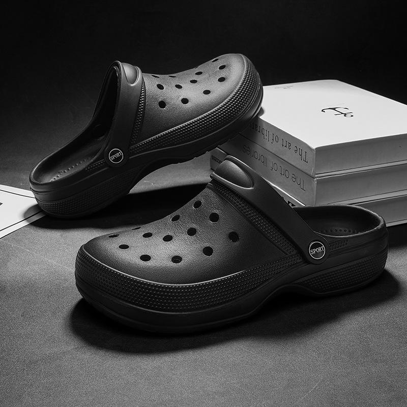 Děrované boty pánské sandály letní nošení plážové boty pánské ležérní prodyšné pantofle dva způsoby nošení jeden pedál zahradní boty