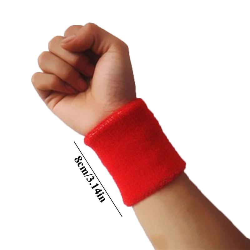 1Pcs Wrist Sweatband Tennis Sport Wristband Volleyball Gym Wrist Brace Support Sweat Band Towel Bracelet Protector 8x8cm