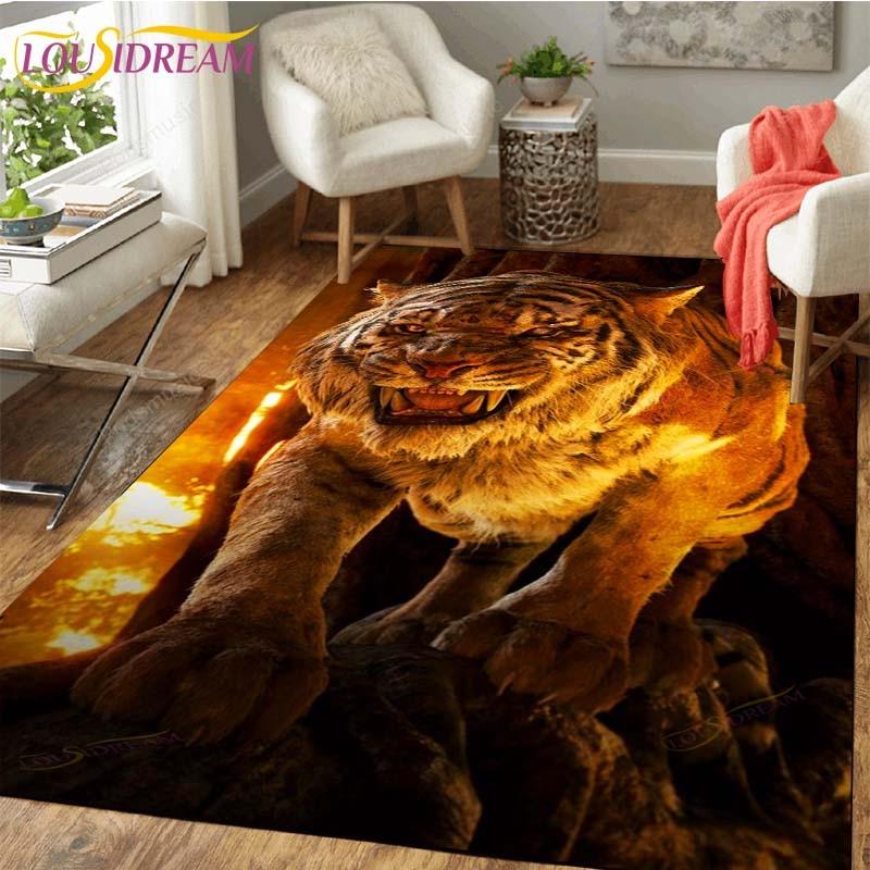 Tiger Carpet Floor Non Slip Rug Room Mat Square Quality Removable Kitchen Bath Floor Waterproof Rug Mat