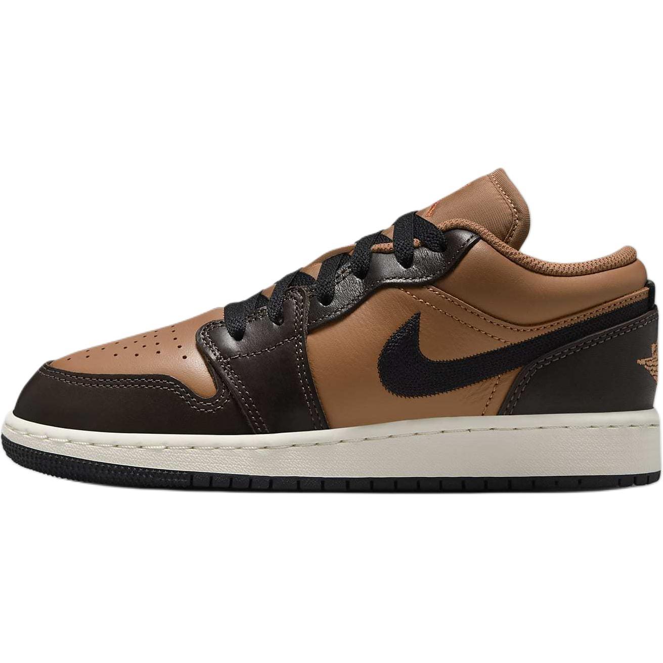 (GS) Air Jordan 1 Low SE Flax Baroque Brown Kids HQ3604-201 EU 37.5