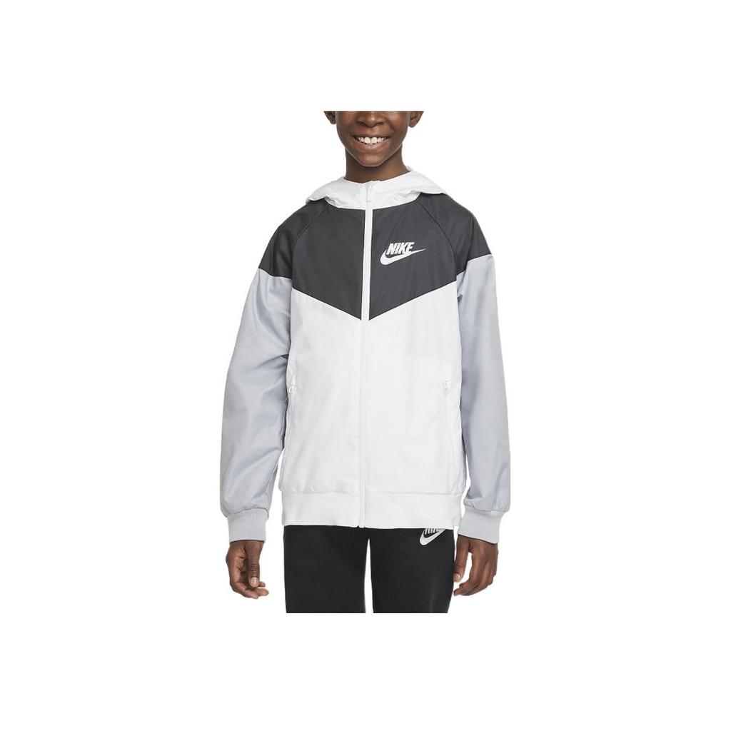 Nike Colorblock Logo Hettejakke med Glidelås Barn Topper 850443-102