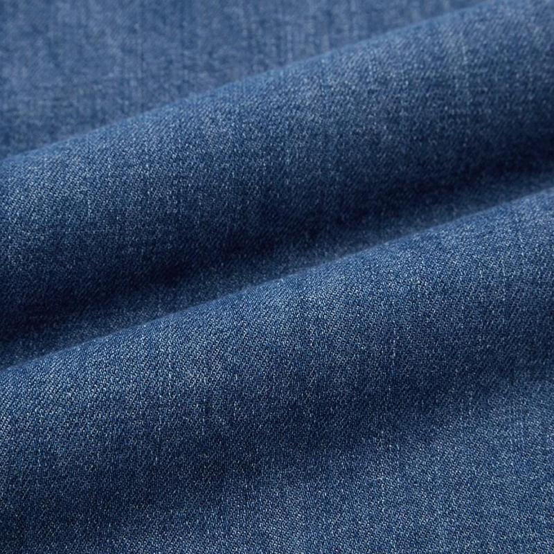UNIQLO SS22 Loose Fit Denim Long Sleeve Shirt Unisex shirts Light-Blue 444639-64