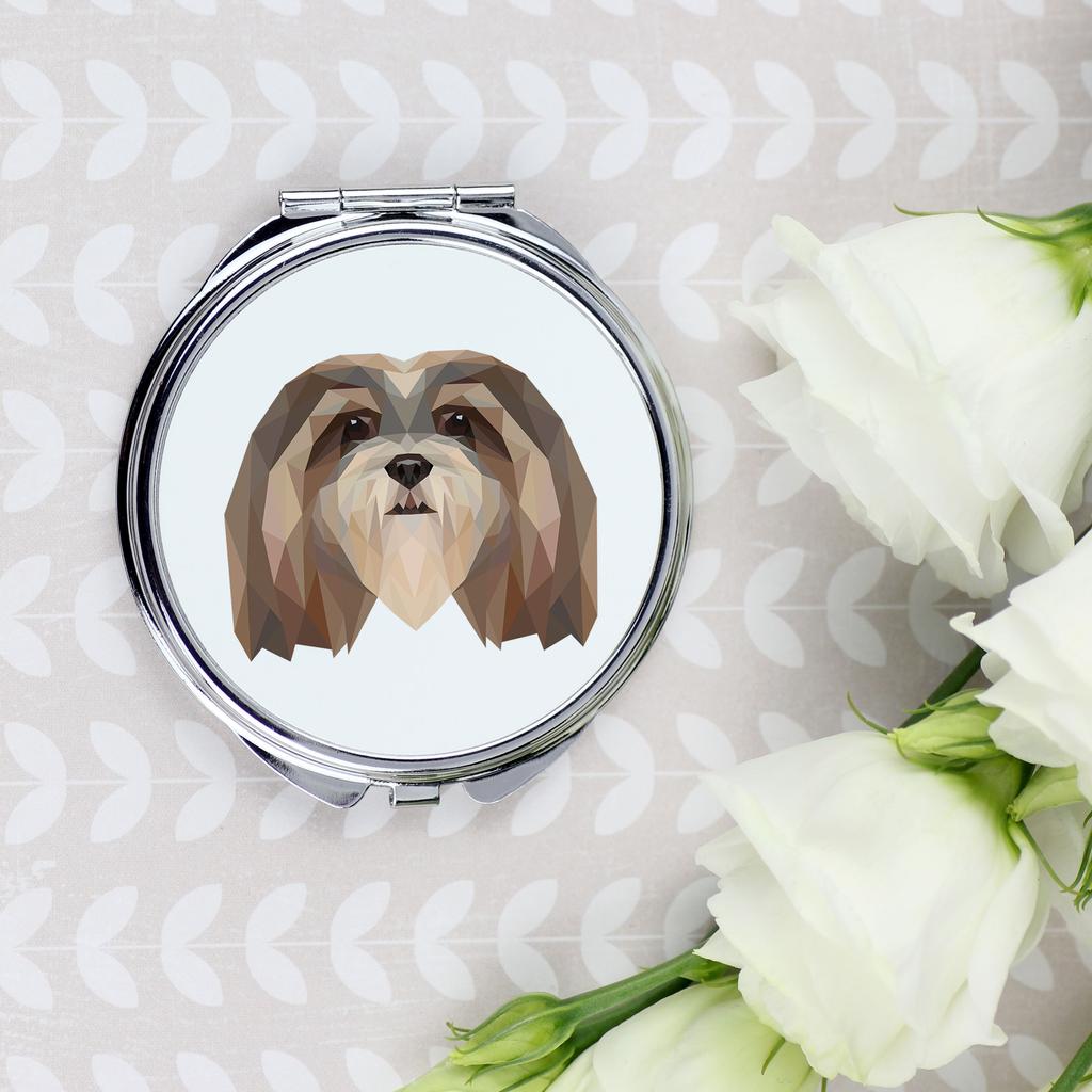 Lhasa Apso -Lusterko Ze Zdjęciem I Napisem Geometryczne Marki Art-Dog