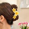 1pcs/2pcs Candy Colors Large Flower Hair Clip for Women Elegant Temperament Shark Clip able Girl Hair Claw