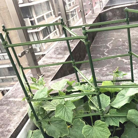 10Pcs Plant Trellis Connectors Flexible Sturdy Rust-Proof Plastic Connecting Rod Support Expandable Garden Vegetables Tomato Cage Stake Arm