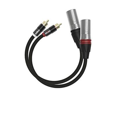 Cabo Khadas Duplo RCA para Duplo XLR Macho para RCA Balanceado para XLR 3 Plugues Fono Cabo de Saída de Fita Esquerdo e Direito para Estúdio Estéreo Hi-Fi Subwoofer e Tone2Pro