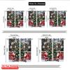 2pcs 2D Flat Printing Merry Christmas Popular Curtains Merry Christmas Santa Tree 100% Polyester Without Electricity 0 Use for