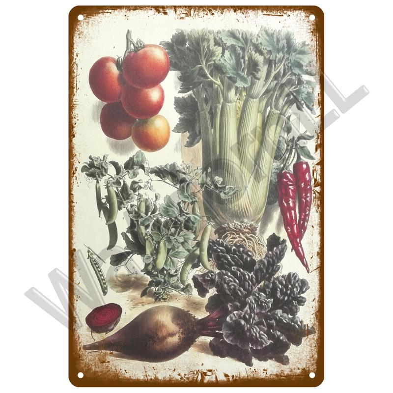 Retro Tin Sign For Cafe Garden Decorations Vintage Metal Sign Home Wall Art Mural Plaque Plate Room Decor Farm Painting Gift
