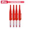 1-8pcs 32mm Long Head Markers Pen Multi-purpose for Woodworking Tile Decoration Deep Hole Marker Pens Red/Black/Blue/Green Ink