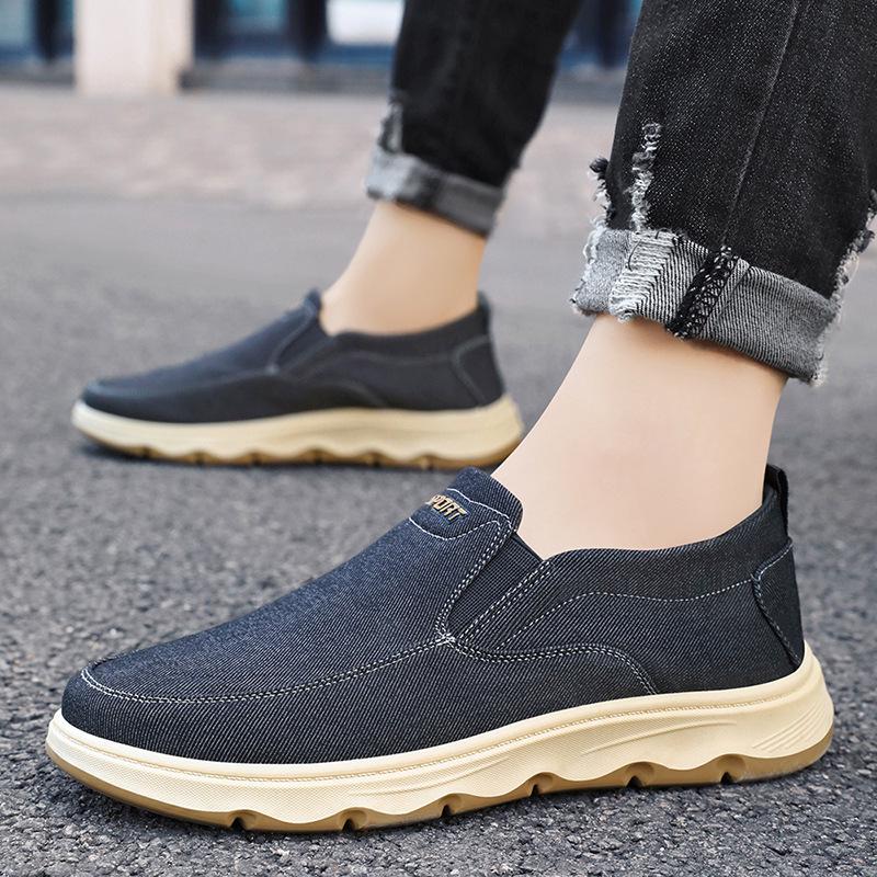2026 Men's Summer Canvas Loafers - Casual, Breathable, Slip-on Dad Shoes