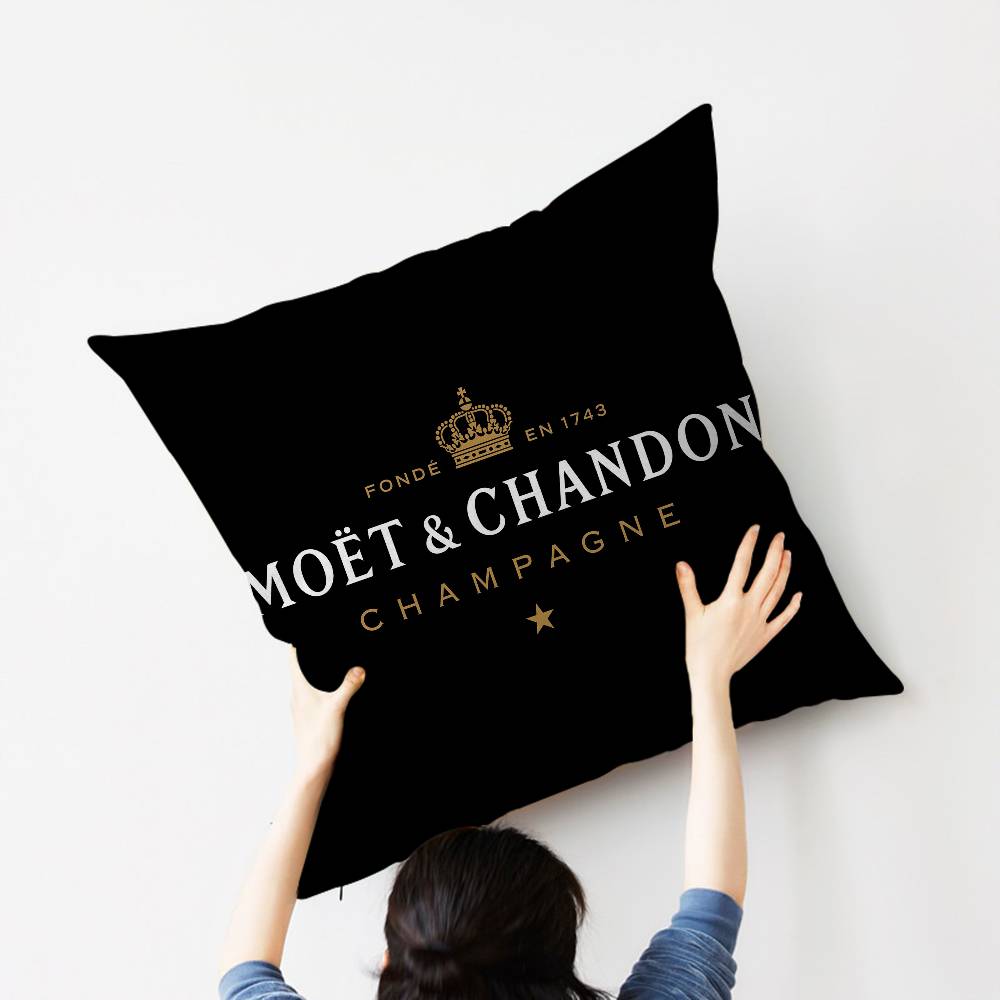 Marke M-Moet C-Chandon Luxus Kissenbezug Cartoon Geschenk Kissenbezug Schlafzimmer Zuhause Sofa Stuhl Sitz Dekor Kissenbezug