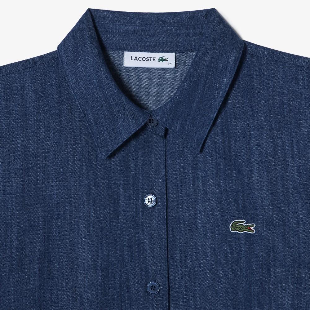 [lacoste] Women's Belted Short-Sleeve Shirt Dress EF306E-56G36L