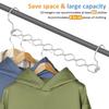 10Pcs Magic Collapsible Clothes Hanger 8 Holes Carbon Steel Multifunctional Folding Hanger Shirt Trouser Rack Wardrobe Organizer