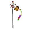 Solar Christmas Santa Claus Kettle Lights Metal Solar Hanging Santa Claus Outdoor Garden Lamp for Lawn Festive Decor Xmas Gift