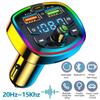 Auto MP3 Player Bluetooth 5.0 FM Transmitter Freisprecheinrichtung Autoradio Modulator mit eingebautem Mikrofon USB Schnellladeadapter für Auto