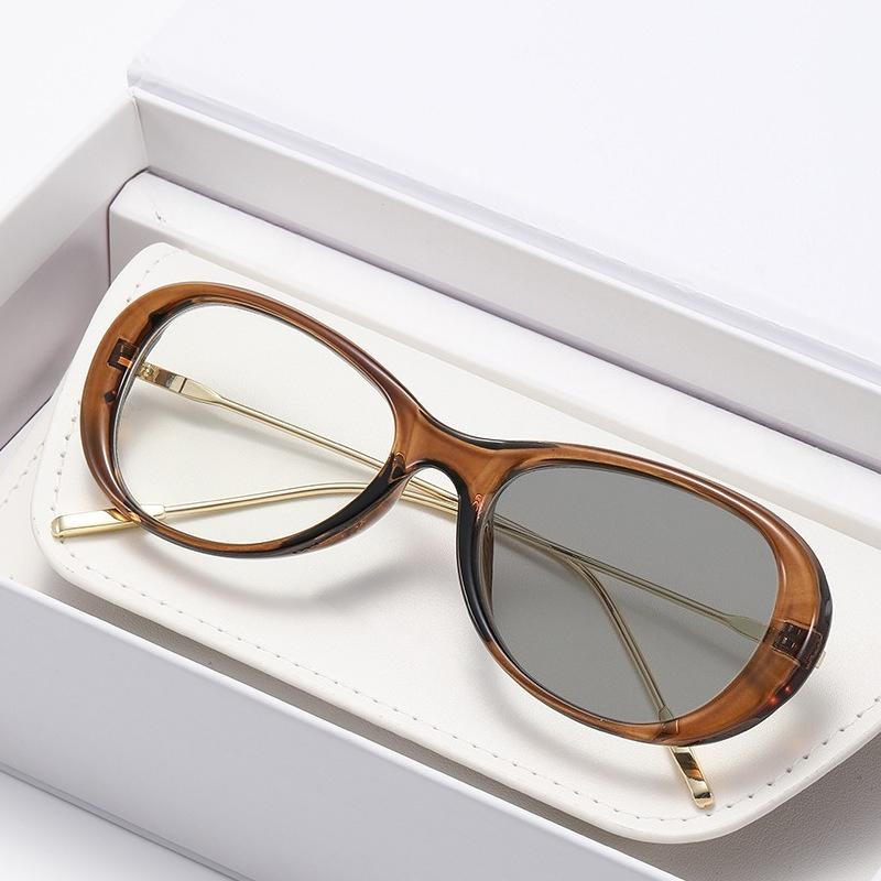 

Новые очки с овальной оправой, премиальные фотохромные очки для близорукости, стильные ретро очки высокой четкости, очки с диоптриями от 0 до -4.0 0