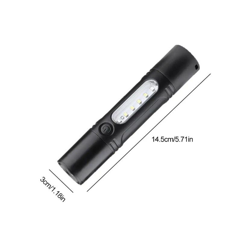 Mini Portable LED Flashlight Key Torch Camping Light Outdoor Waterproof Ultralight Fishing Hiking Emergency Lamp With Whistle