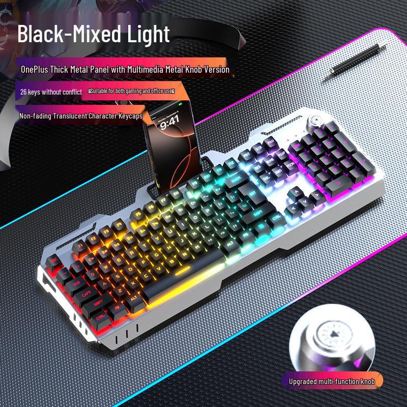 GX810 Wired Gaming Set: Mechanical Feel Keyboard, Mouse & Luminous Headset for Esports and Office.