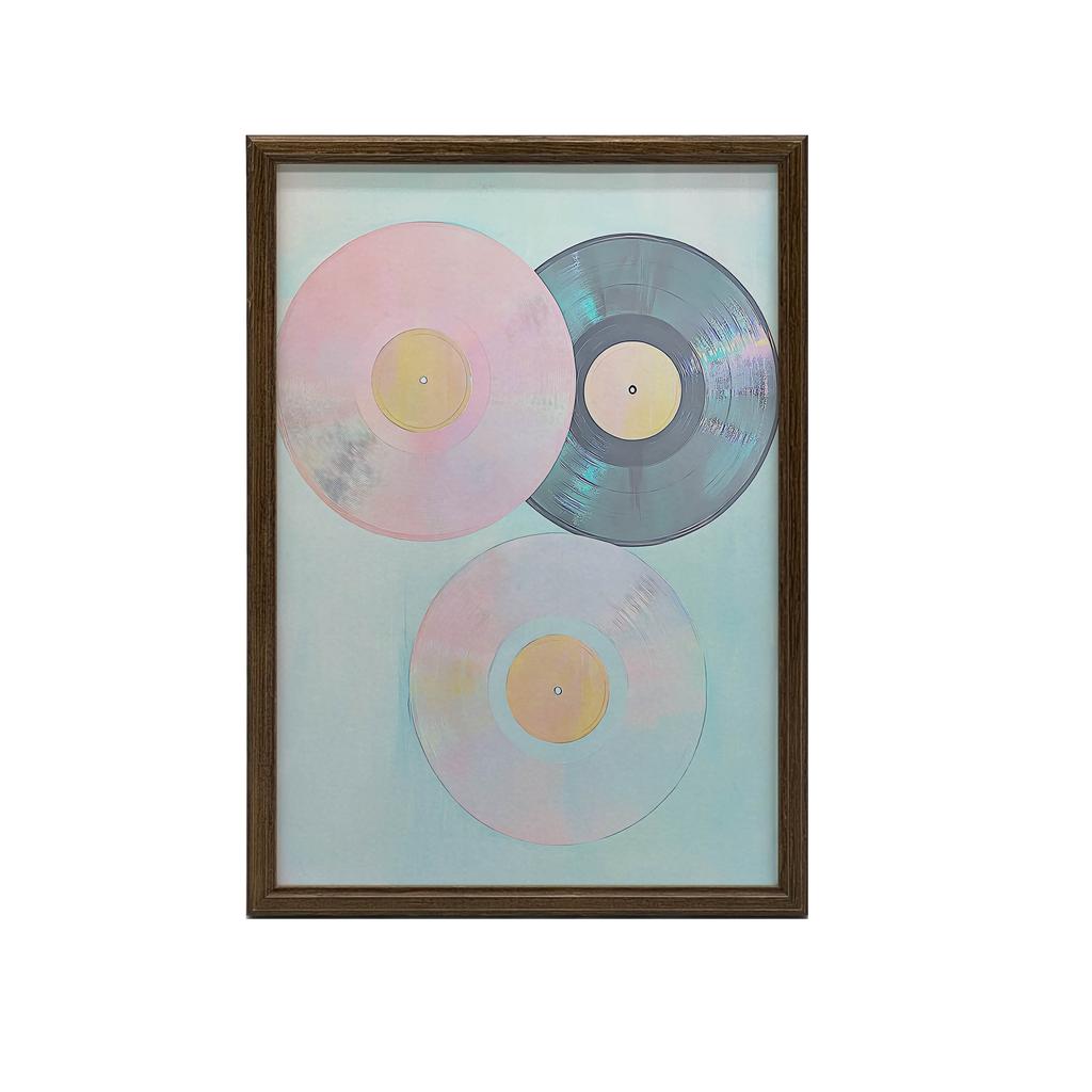 Poster Melodie der Farben Poster Melodie der Farben, 30X40 Cm, Holzrahmen Dunkelbraun, Mattpapier 230 Gsm