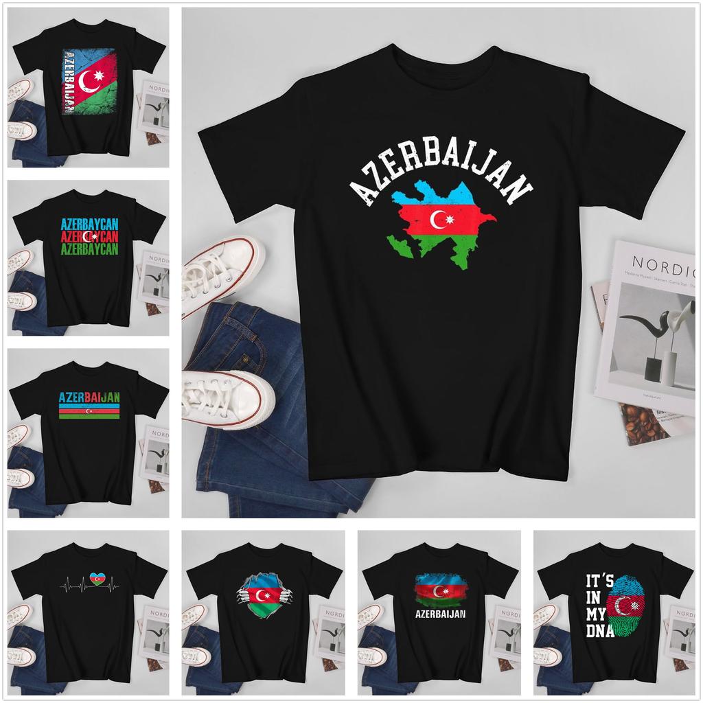 More Design Azerbaijan Flag Azerbaijani Unisex Tshirt Tees Tshirt Oneck T Shirts Unisex Boys Clothing 100 Cotton