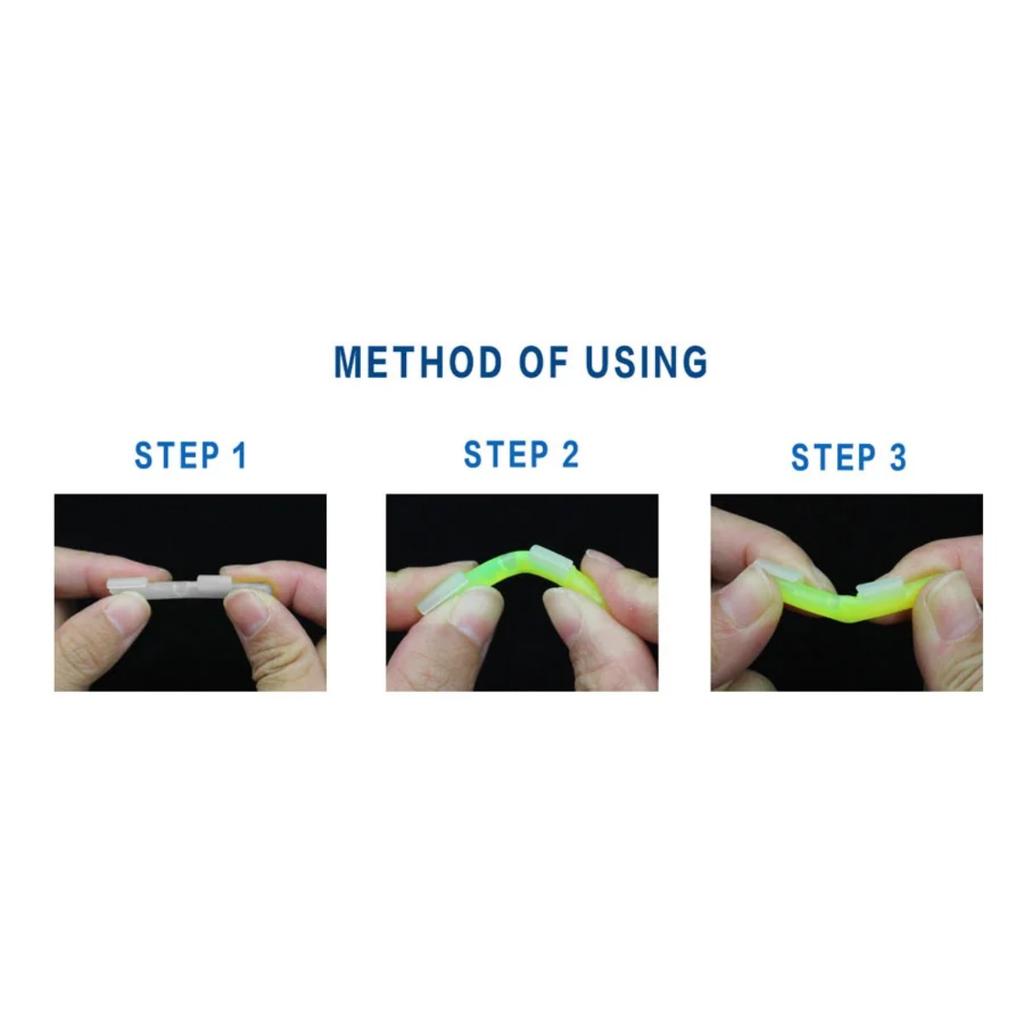 100pcs 50Bags Clip-On Fishing Rod Glow Stick Night Fishing Lights Float Stopper Fireflies Luminous Float Bobber Dark Glow Sticks 260319