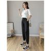 2026 Women's Thin Cotton-Linen Pants, High-Waisted, Loose-Fit, Cuffed, Nine-Quarter Length, Casual Harem Pants