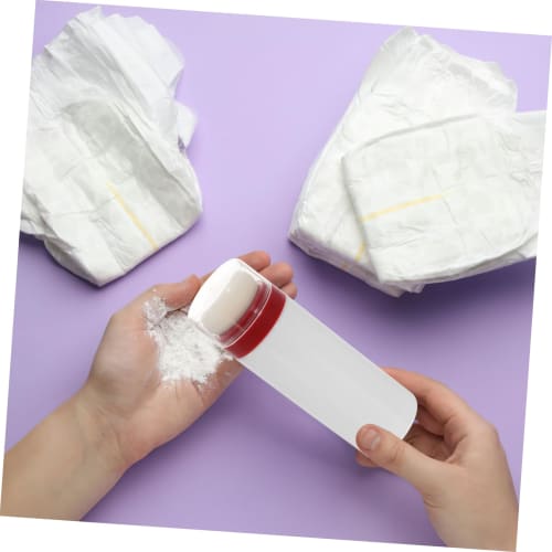 SECFOU Toddler Powder Puff Box, Baby Talcum Powder Bottle, Portable, Compact Design, Body Powder Holder, Easy to Clean