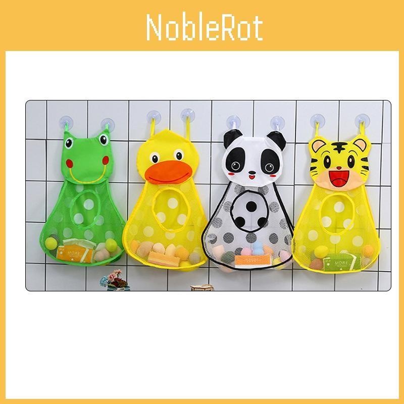 Panda Cartoon Baby Bath Kids Toy Drain Storage Net Bag Mesh Holder Cup Suction