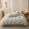 2025 Style Pure Cotton Double Gauze Flannel Bedding Set - Winter Duvet Cover and Bed Sheet, 100% Cotton