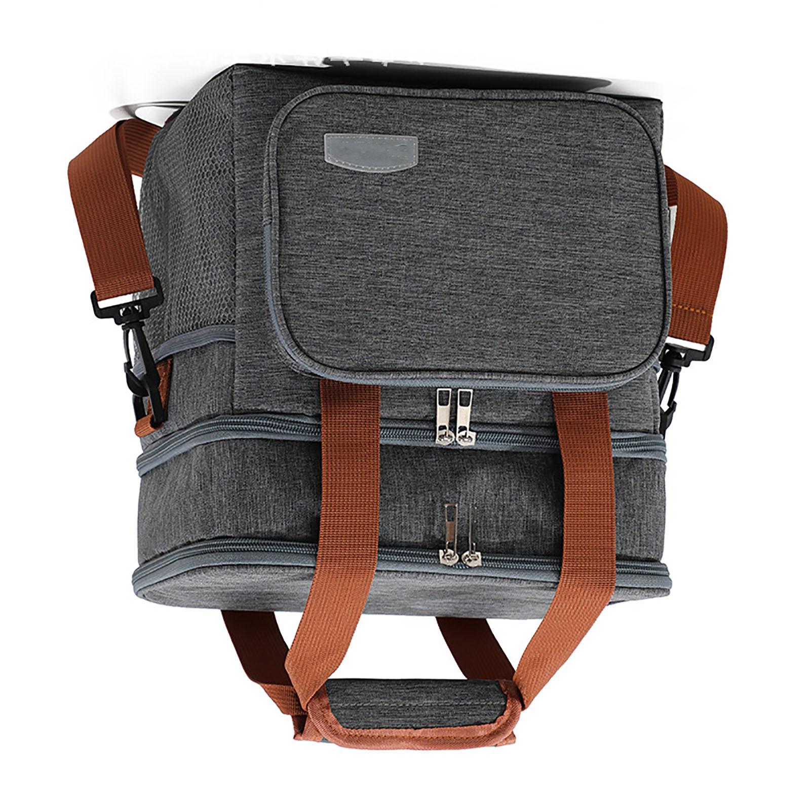 

Insulated Lunch Bag with Shoulder Strap Oxford Cloth Thickened Spacious Interior Waterproof Reusable Lunch Bags for