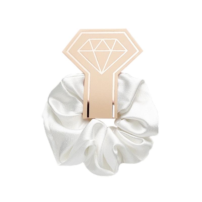 Saténový Pig Vlasová gumička do velkého střeva Jednobarevná látková květina do vlasů Evropská a americká šňůrka do vlasů Gumička Vlasové doplňky