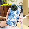 Wrist Strap Waterproof Phone Case For Sharp Aquos R9/SH-51E Oil Painting Anti-knock Ring Durable Kickstand Soft case
