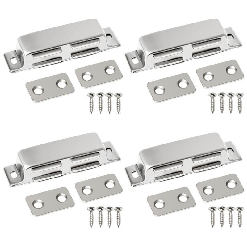 Magneti per Armadio Acciaio Inossidabile Fermaporta Ferramenta con Magnete Forte Cattura Magnetica per Porta per Armadio