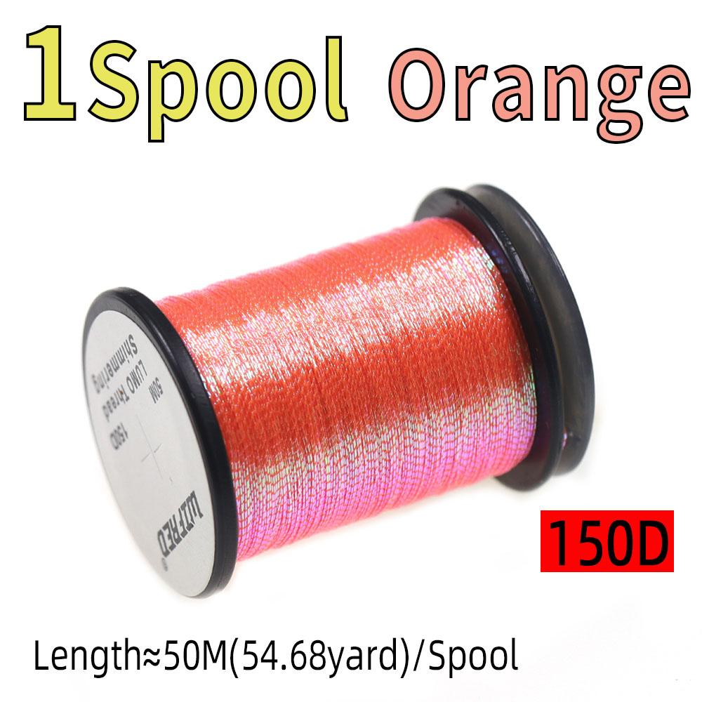 1Spool 150D Shimmering Lumo Fly Tying Thread Material Flashy and Glow Ideal for Buzzers, Dry/Wet Flies & Fly Body